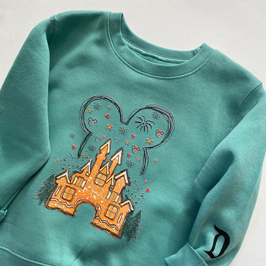 Gingerbread Castle Crew Sweater (3t-7)