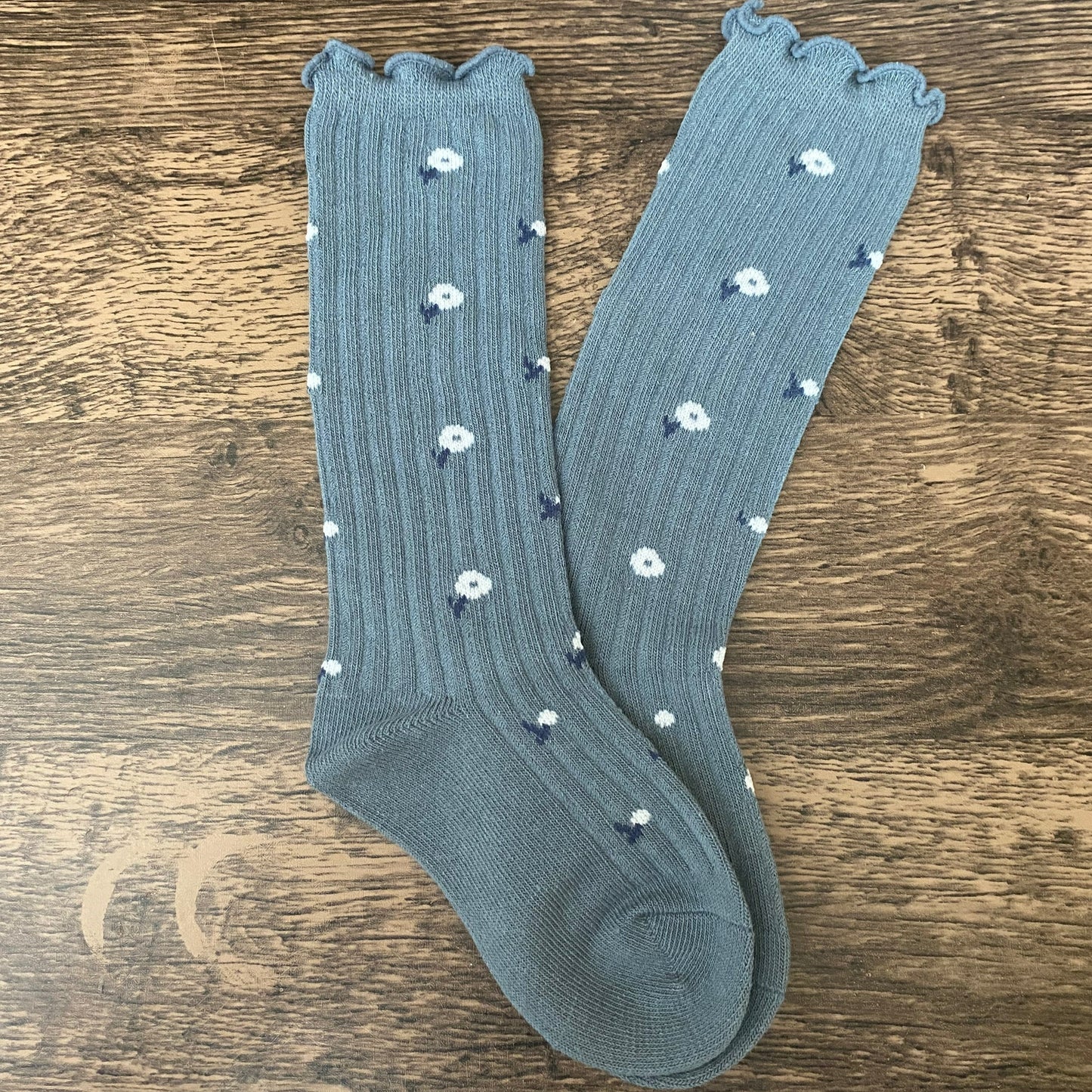 Blue Flower Socks