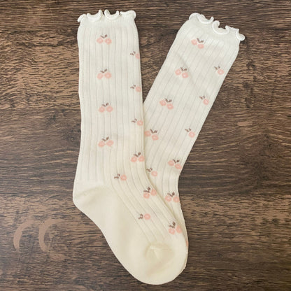 White Flower Socks