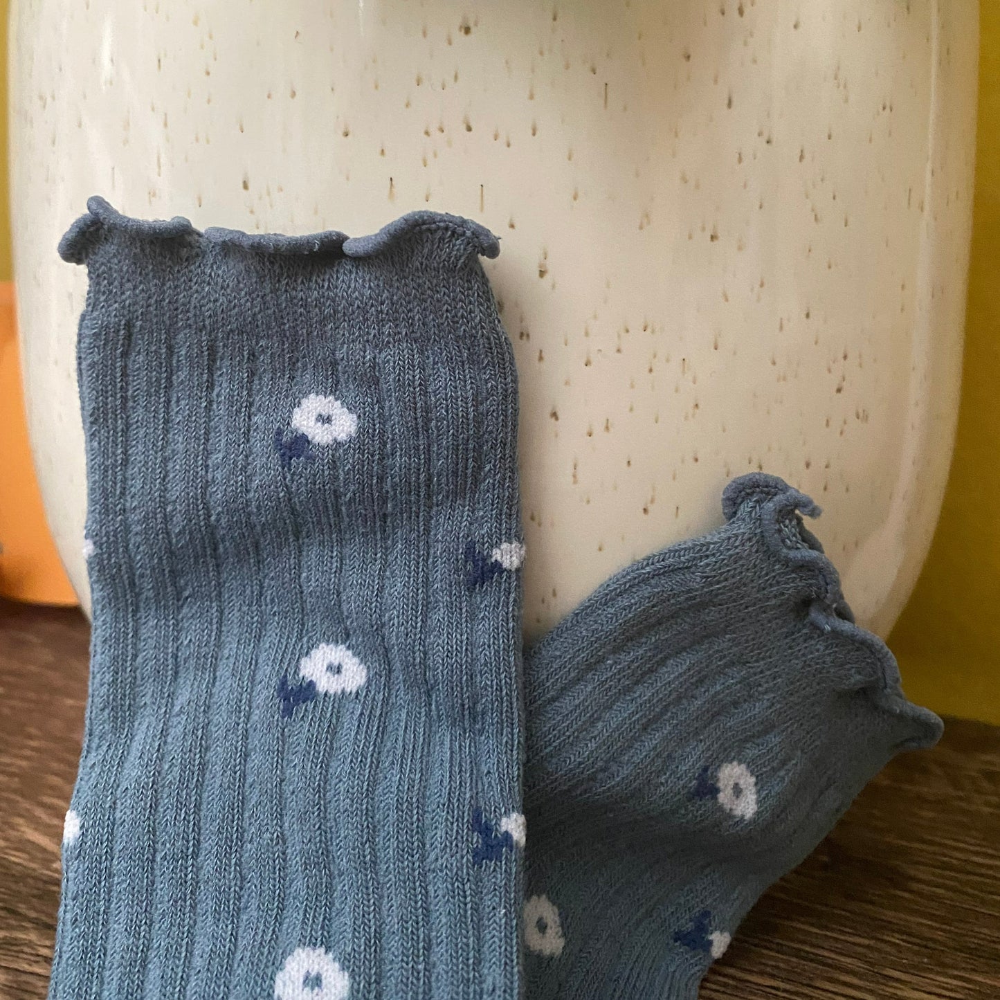 Blue Flower Socks