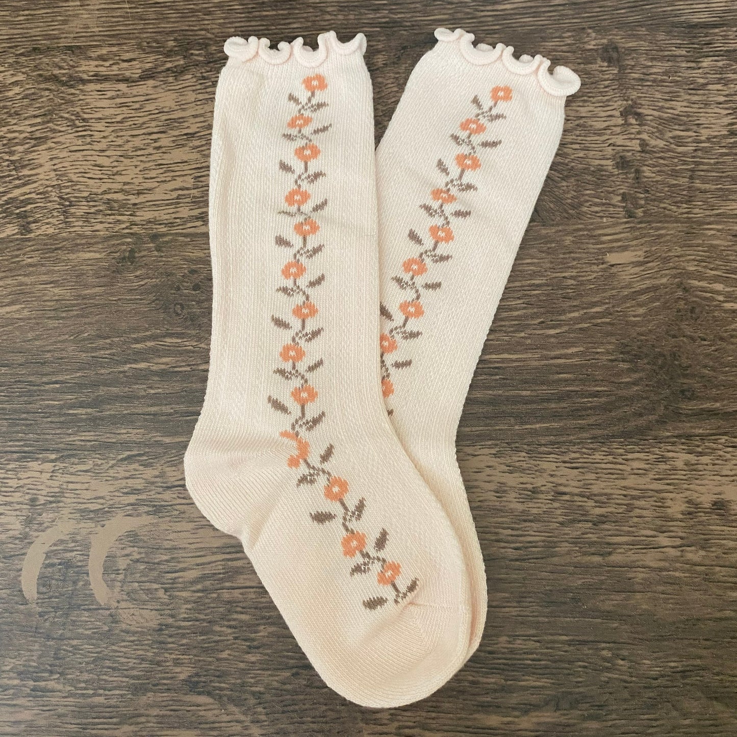 Vine Flower Socks