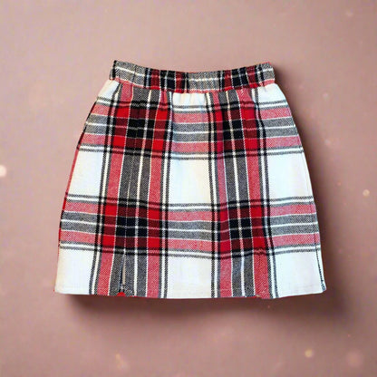 Sara Flannel Split Skirt